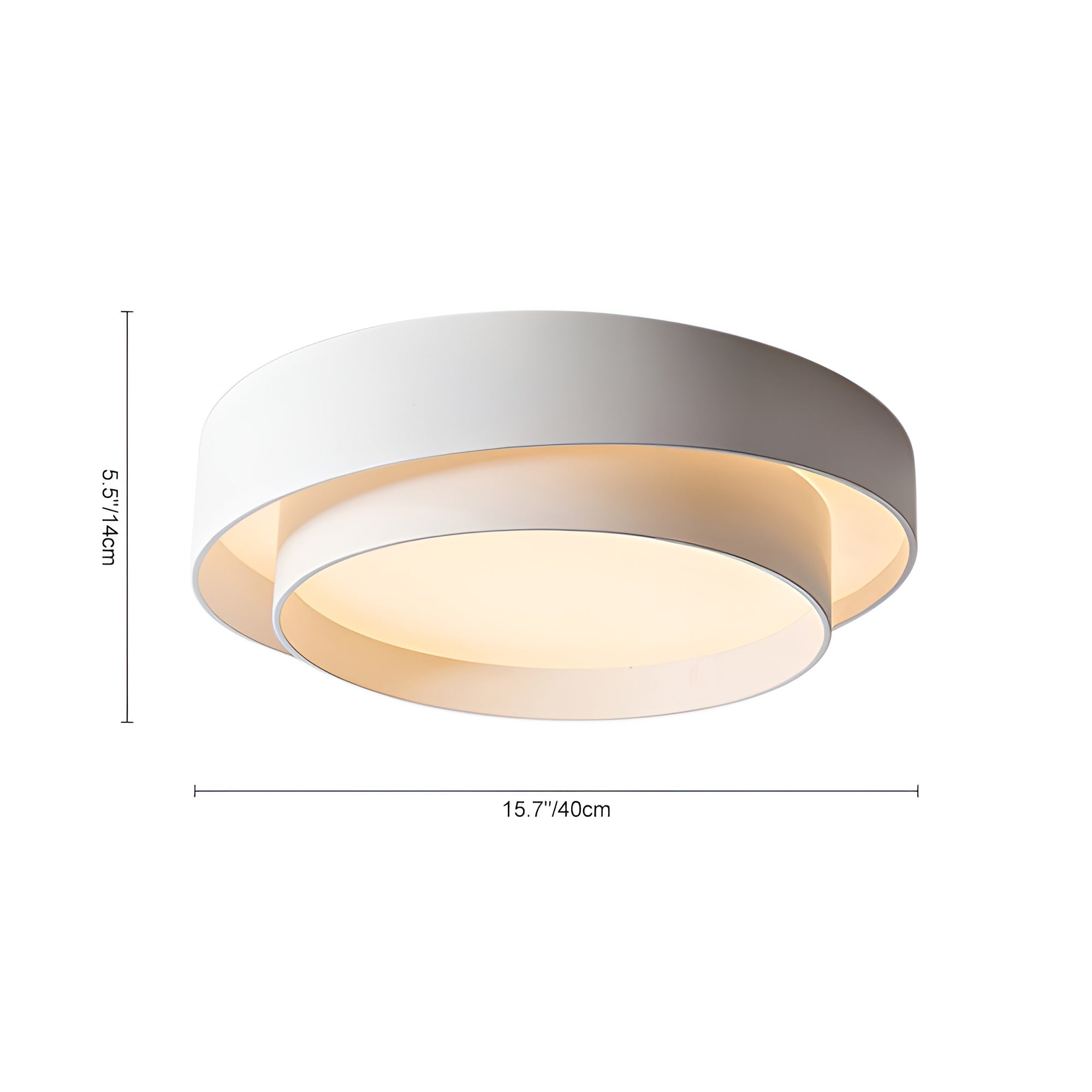 LumoNest – Modern Concentric Rings Flush Mount Ceiling Light for Bedrooms, Hallways & Living Spaces