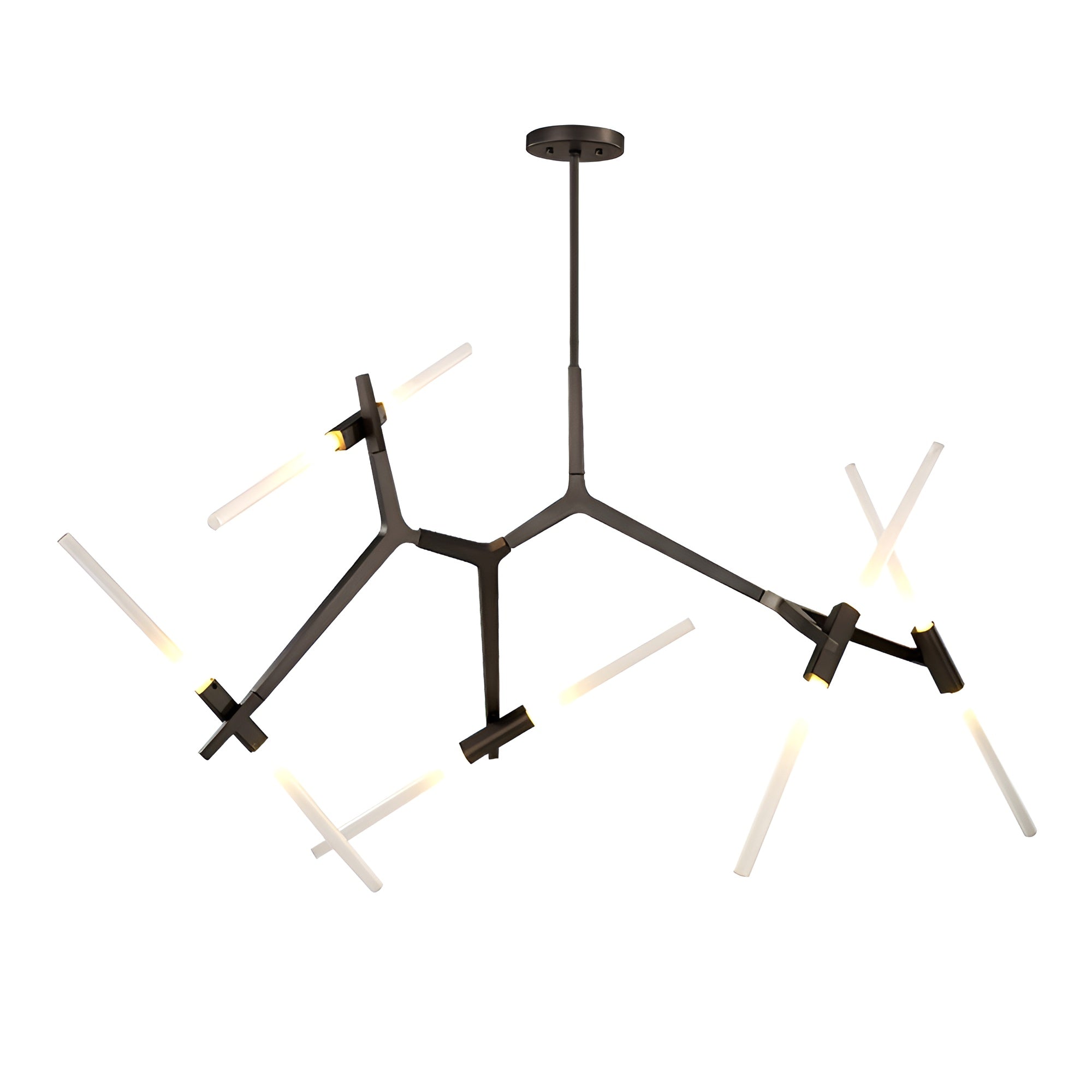 BranchLume – Lighting Modern Mid-Century 10-Light Glass Branch Chandelier