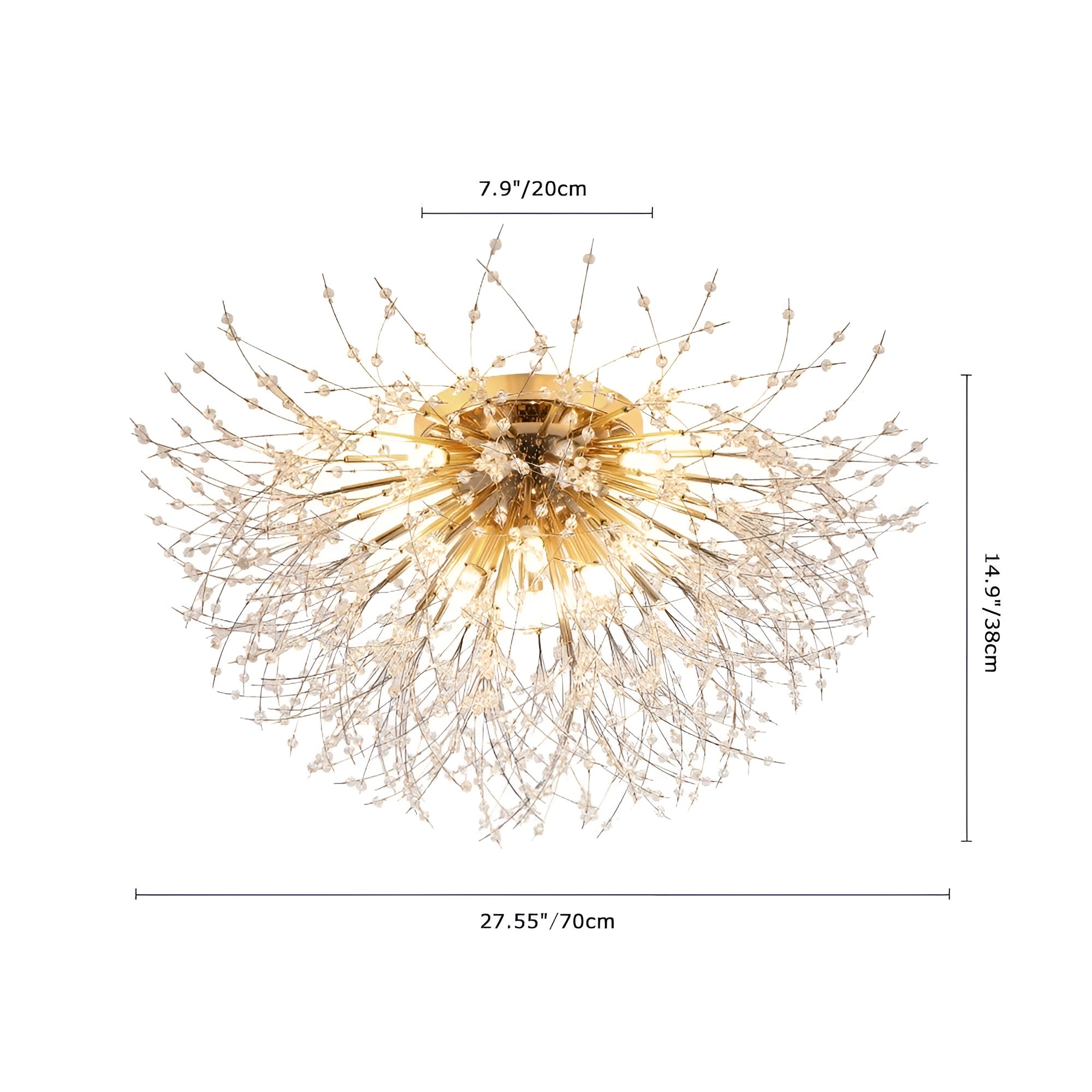 Glowvique – Modern Beaded Sputnik Flush Mount Light Fixture