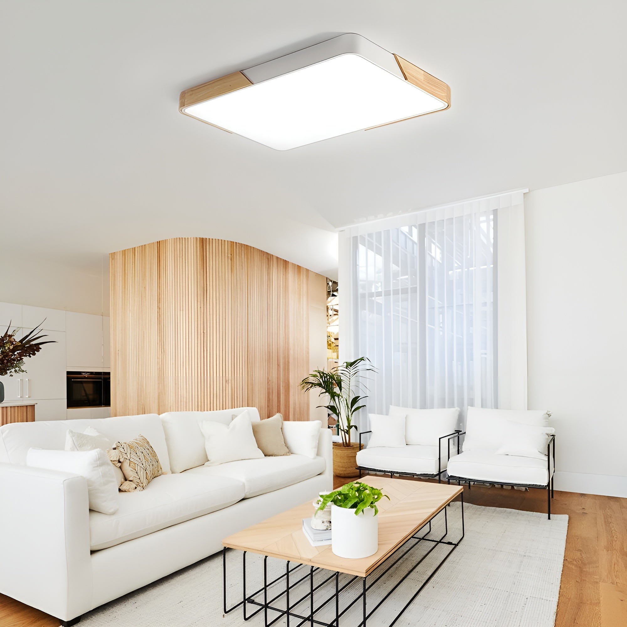LumaForm – Modern Rectangle LED Flush Mount Ceiling Light with Remote