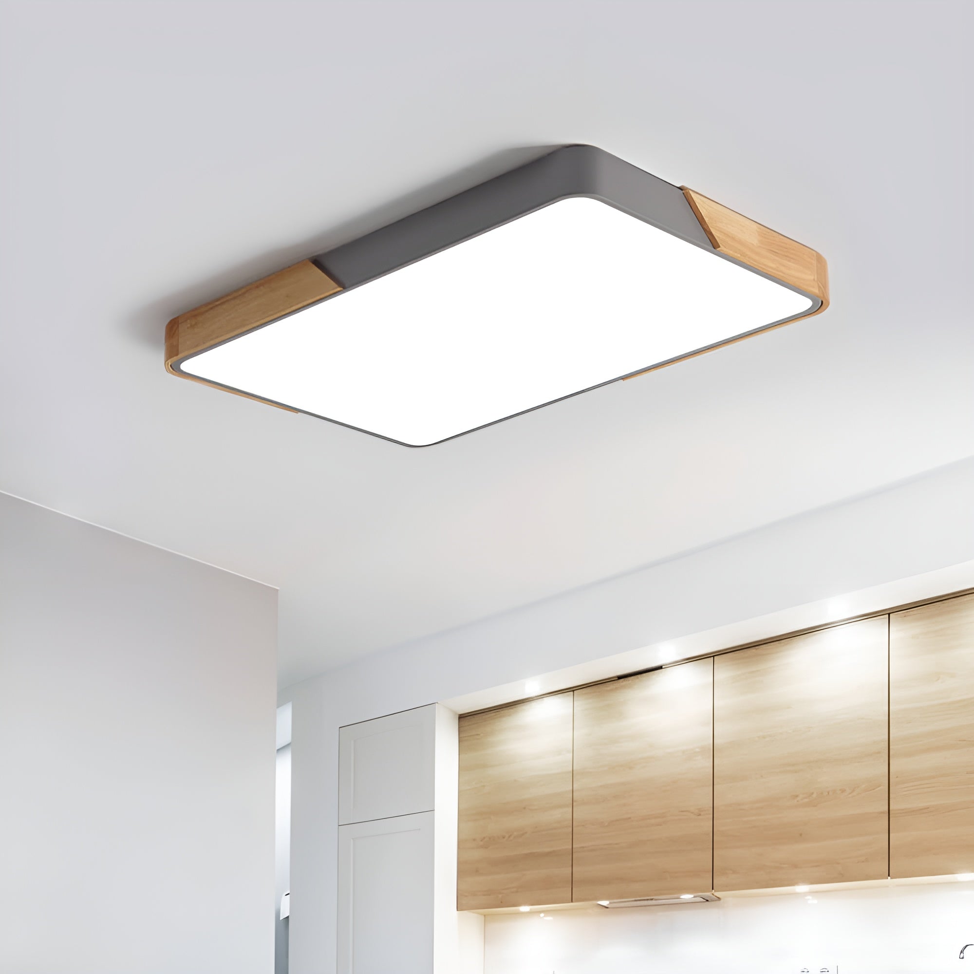 LumaForm – Modern Rectangle LED Flush Mount Ceiling Light with Remote