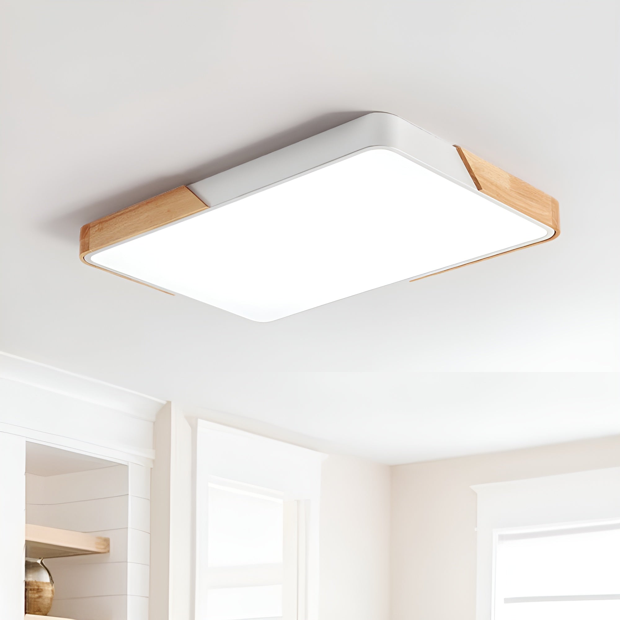 LumaForm – Modern Rectangle LED Flush Mount Ceiling Light with Remote