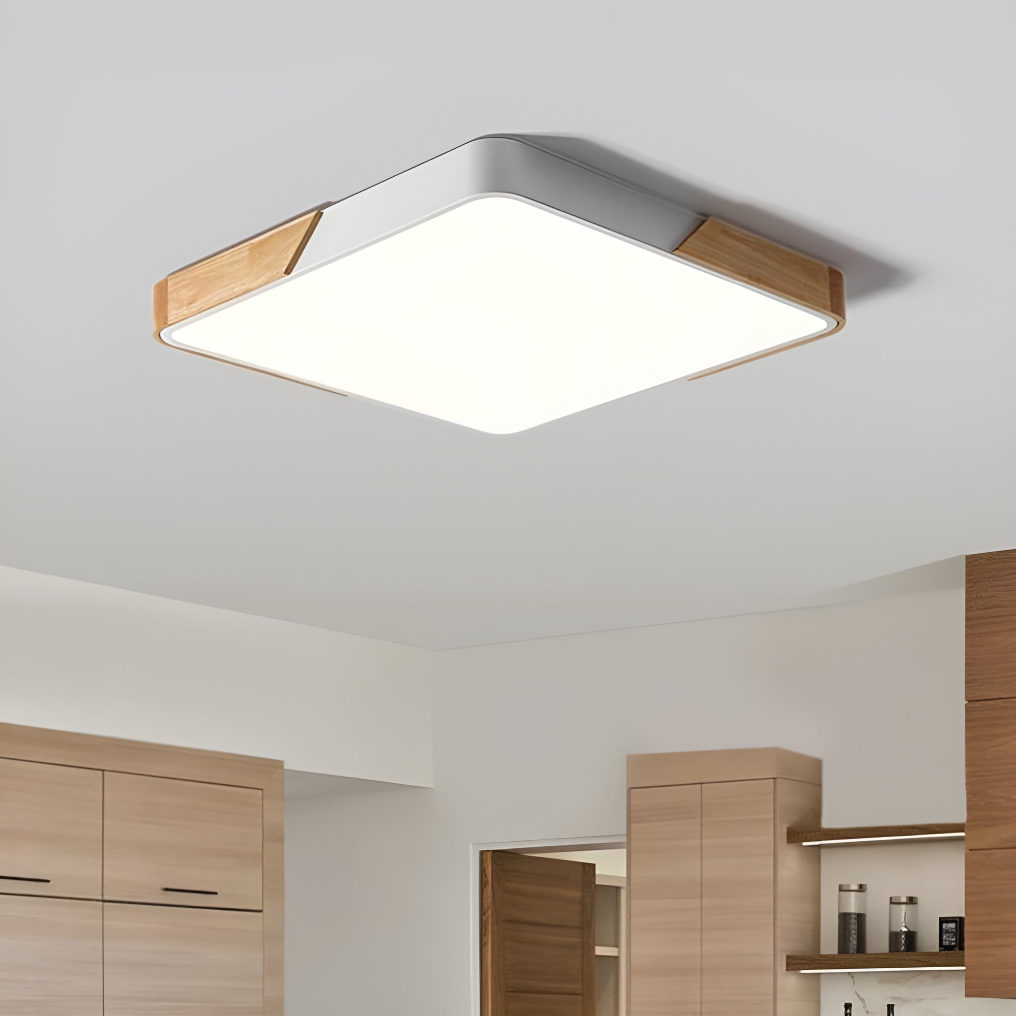 LumaForm – Modern Rectangle LED Flush Mount Ceiling Light with Remote