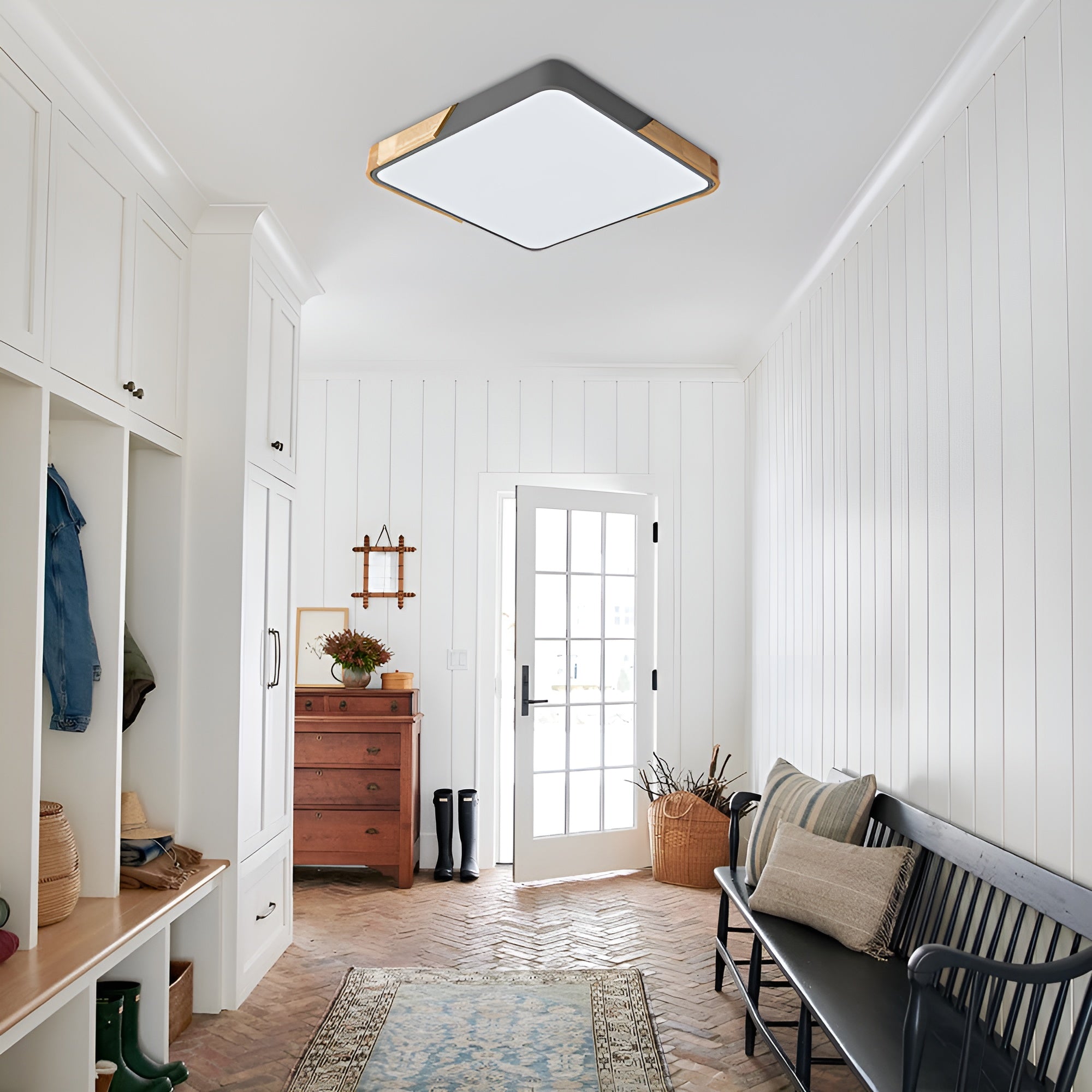 LumaForm – Modern Rectangle LED Flush Mount Ceiling Light with Remote