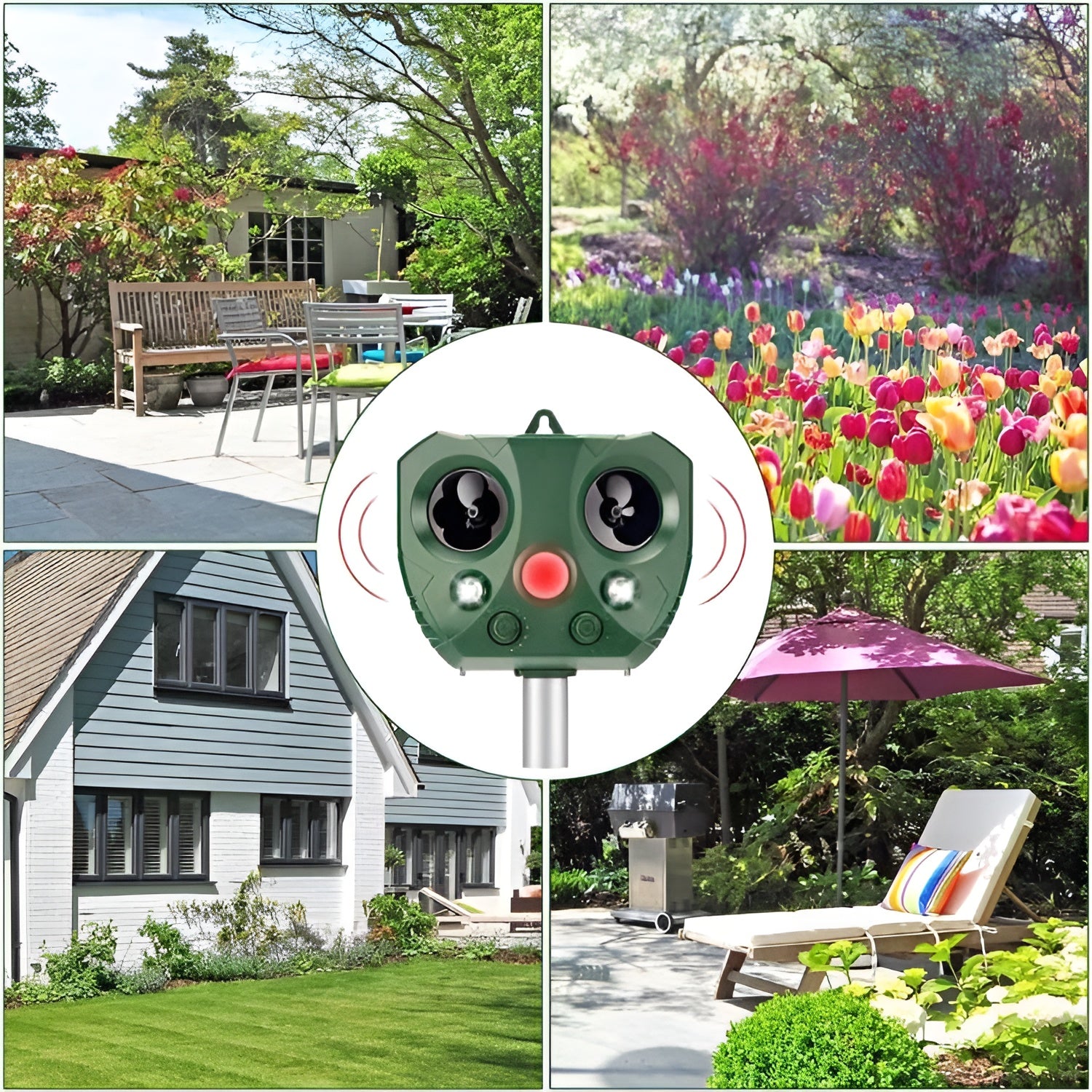 Sonicra – Ultrasonic Bird & Pest Defender for Outdoor Garden Protection
