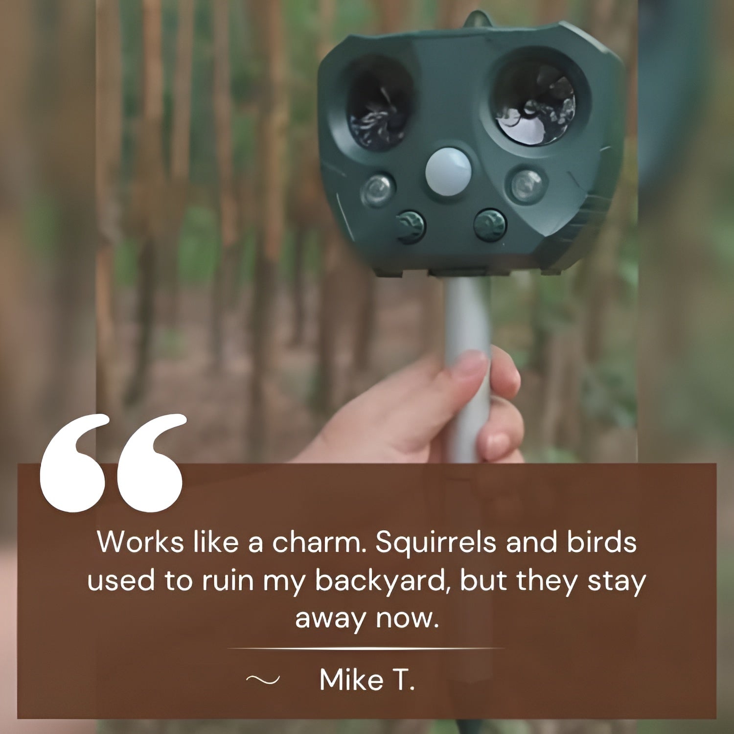 Sonicra – Ultrasonic Bird & Pest Defender for Outdoor Garden Protection
