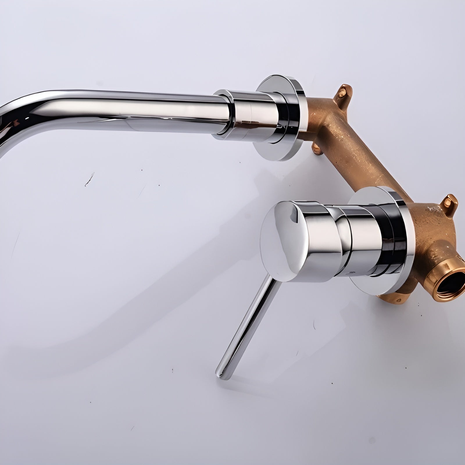 Flowvera – Bathroom Faucet Modern Wall Mounted Brass Sink Tap