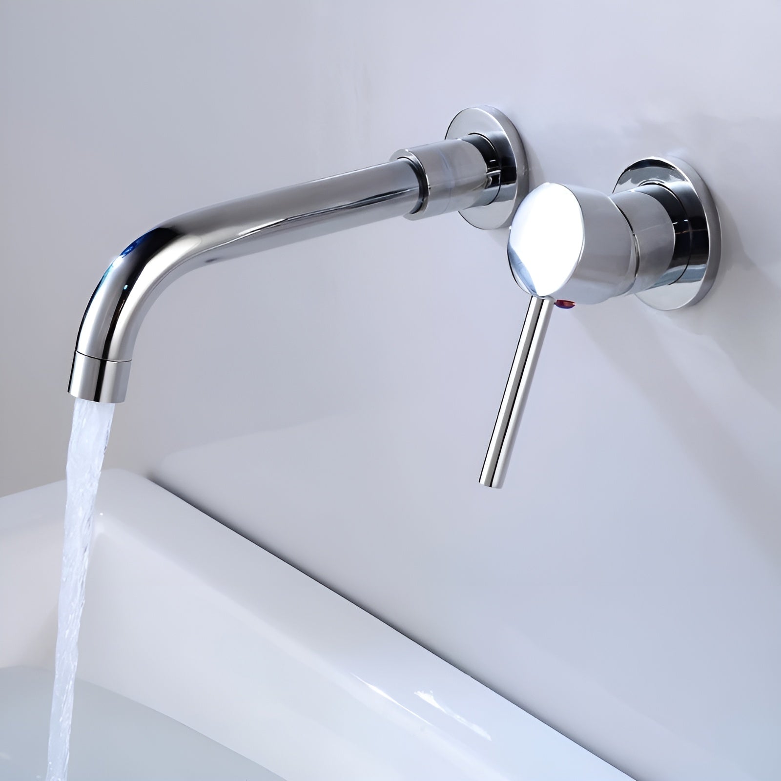 Flowvera – Bathroom Faucet Modern Wall Mounted Brass Sink Tap