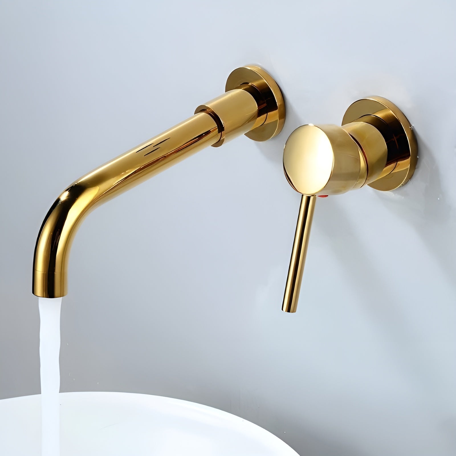 Flowvera – Bathroom Faucet Modern Wall Mounted Brass Sink Tap