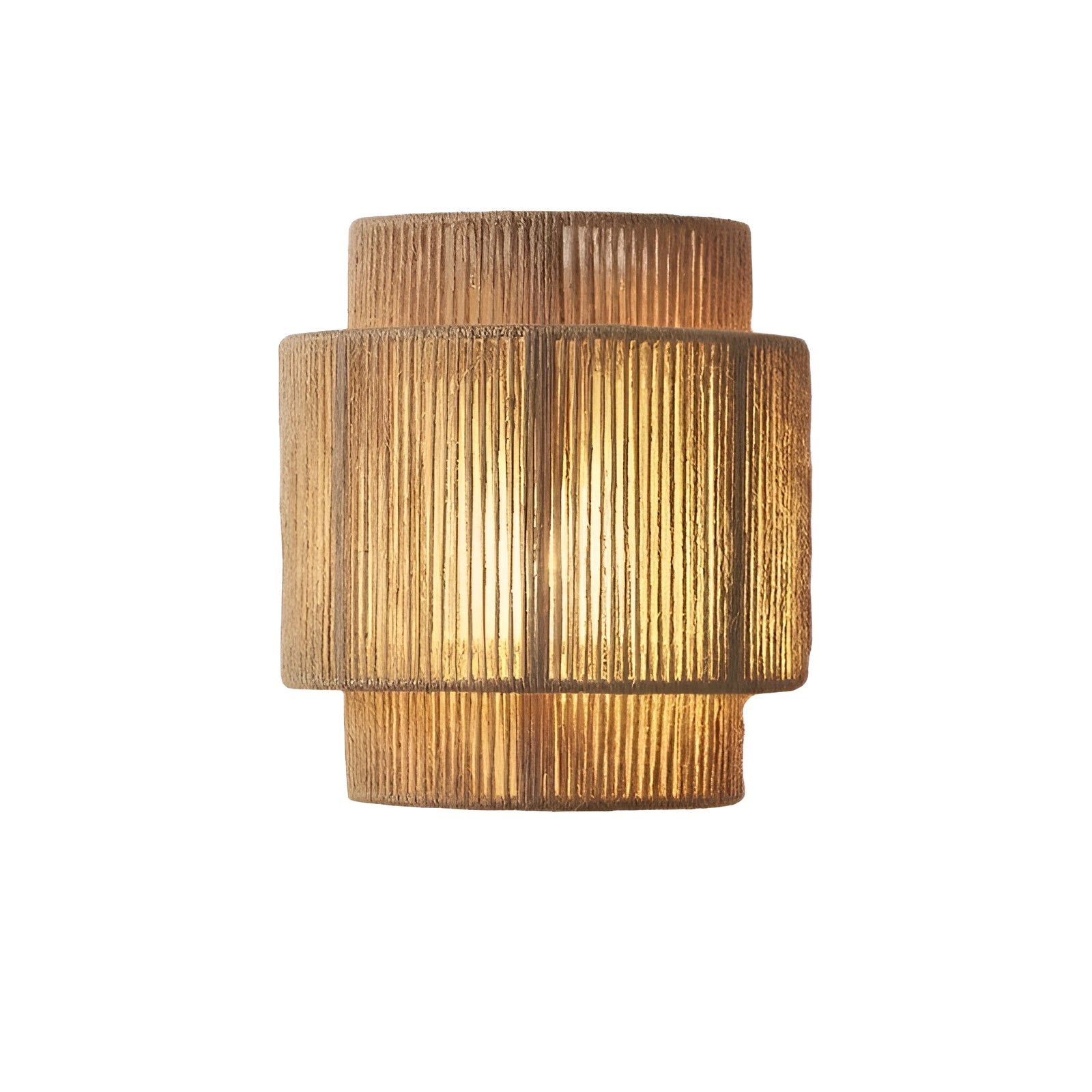 NatureWeave – Retro Rattan Wall Lamp with Handwoven Bamboo Design