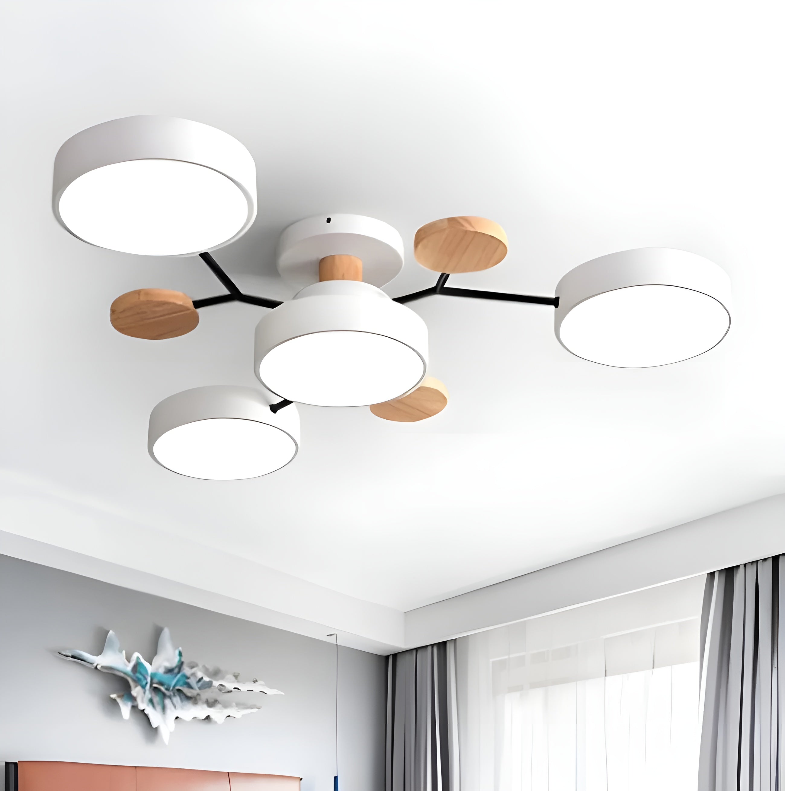 Haloiré – Modern Circular LED Ceiling Light - Minimalist Iron & Acrylic Fixture