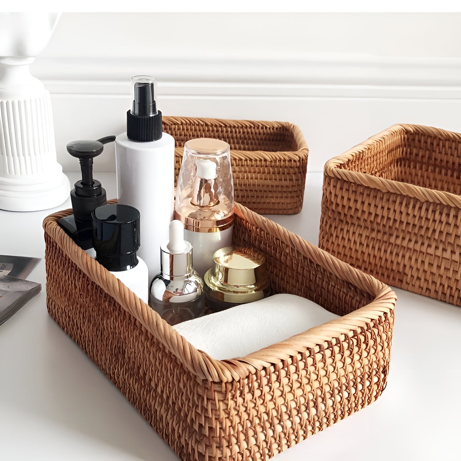 Verdane – Handwoven Rattan Storage Basket for Natural Home Organization